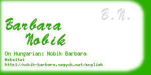 barbara nobik business card